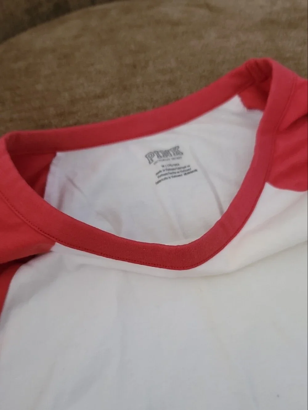 New PINK Victoria's Secret White & Red Logo Activewear Set